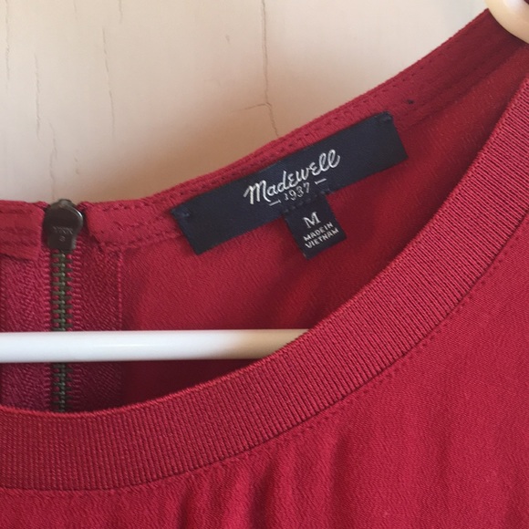Madewell NWOT red flowy tank top M - Picture 3 of 4